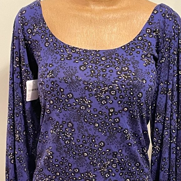 FREE PEOPLE - violet color -   long sleeve top - size large - Brand New - Picture 4 of 7